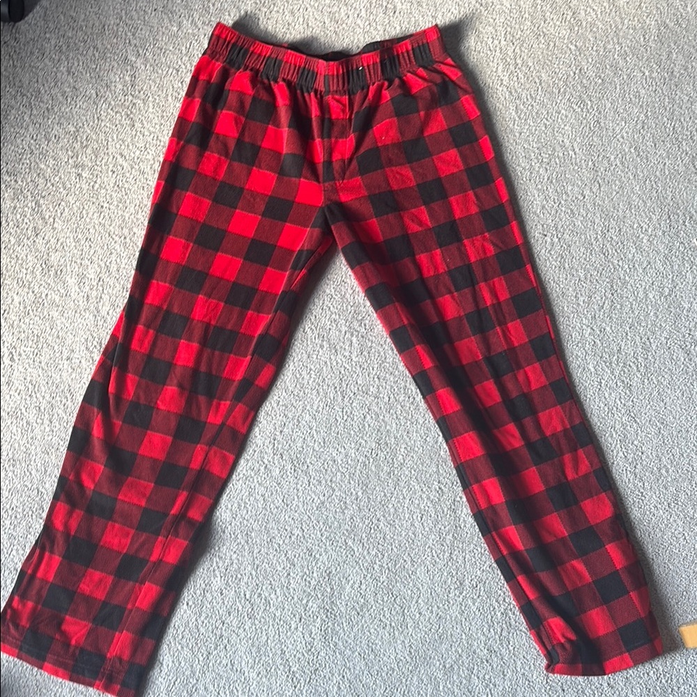 Red and Black Plaid Pajama Pants